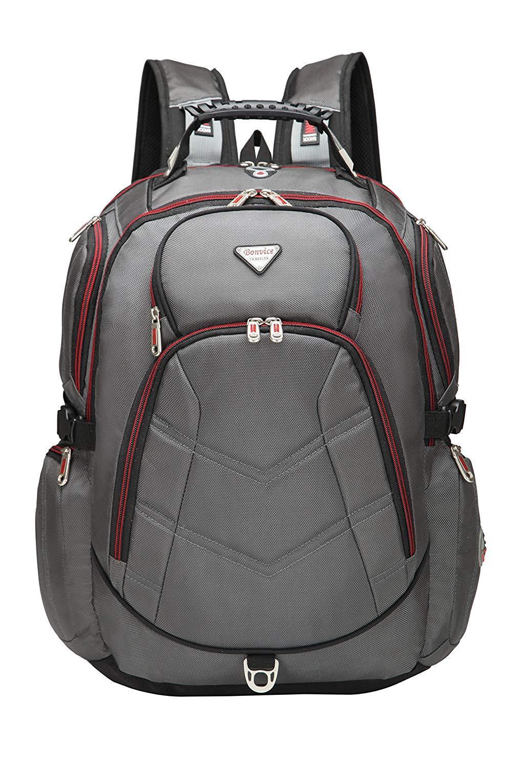 Bonvince 18.4" Laptop Backpack Fits Up To 18.4 Inch Gamer Laptops Backpack Grey