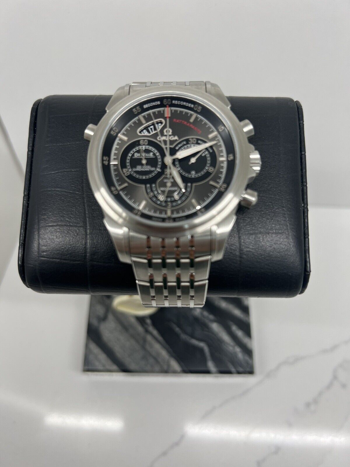 Omega DeVille Rattrapante Chronograph 44mm Steel Watch 422.10.44.51.06.001 New