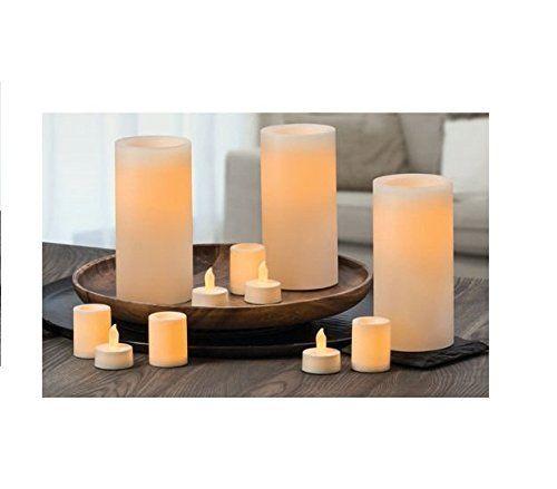 Flameless LED Candles Variety Pack 11Pc Built in Timer Pillars Votives Tea light