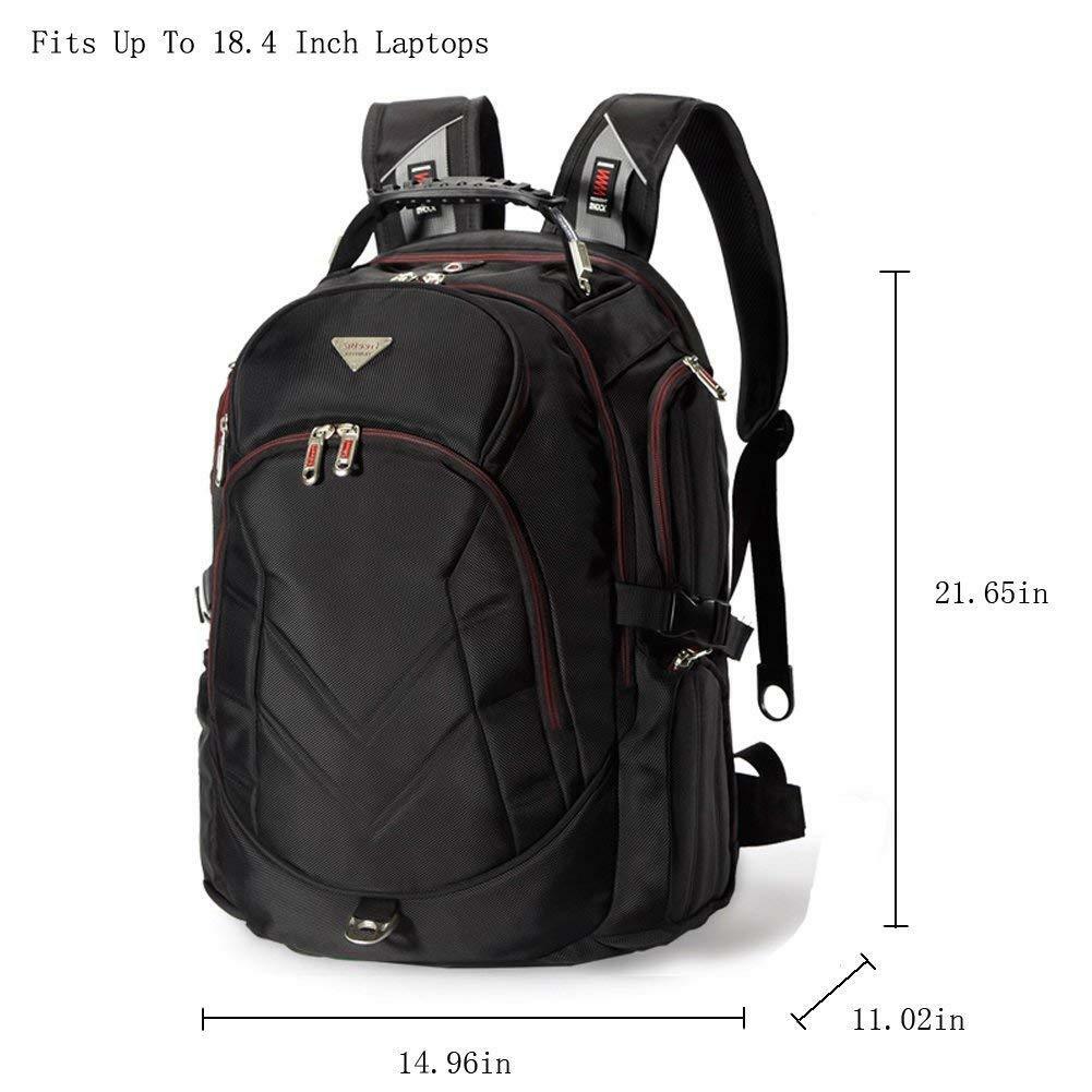 Bonvince 18.4" Laptop Backpack Fits Up To 18.4 Inch Gamer Laptops Backpack Black