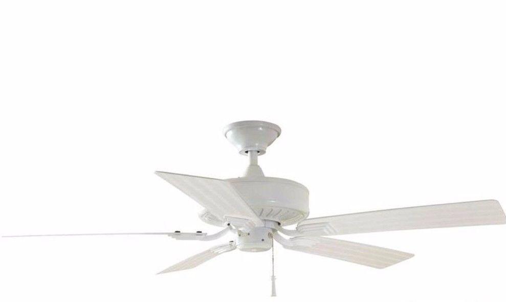 Hampton Bay Barrow Island 52 in. Indoor/Outdoor White Ceiling Fan