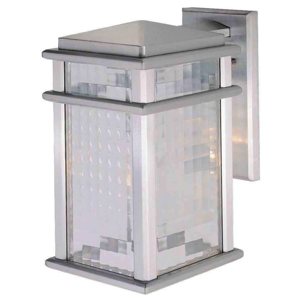 Generation Brands - Light Wall Lantern, Brushed Aluminum Silver
