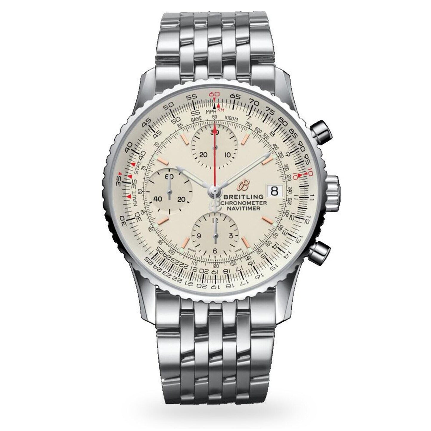 Breitling Navitimer 1 Steel Silver Dial Automatic Mens Watch A13324121G1A1