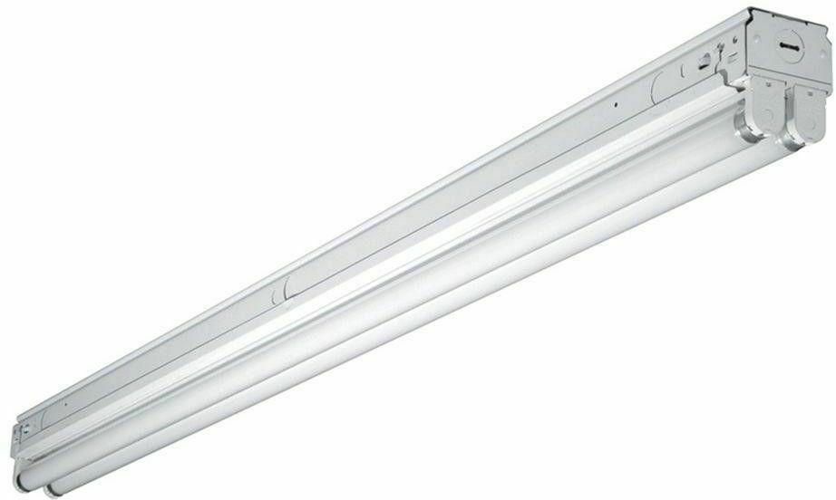 4 ft. Shop Light Fluorescent Fixture Striplight No Lightbulbs Missing End Caps