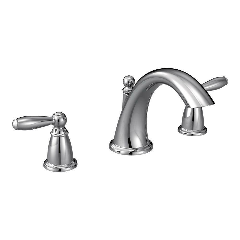 Brantford 2 Handle Deck Mount Roman Tub Faucet Trim Chrome Valve Not Included