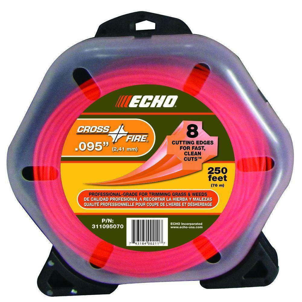 ECHO Cross Fire 0.095 Nylon Trimmer Line Cut Edging Trimming Fast Cut Durable