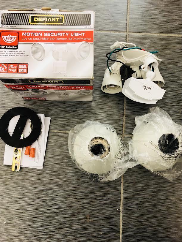 Defiant 180 Degree White Motion-Sensing Outdoor Security-Light DF-5416-WH-A