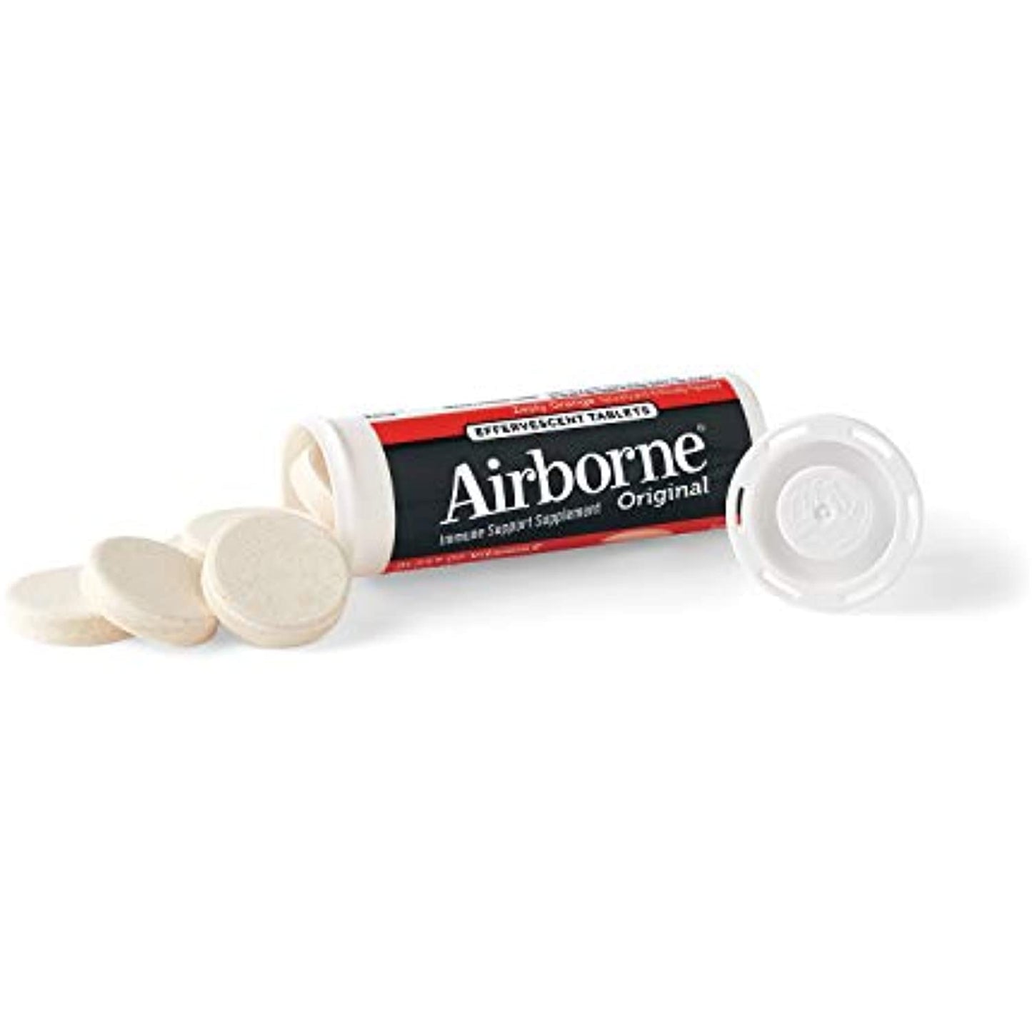Airborne Original Vitamin C Zesty Orange Effervescent Tablets 10ct 4PK Exp 9/22+