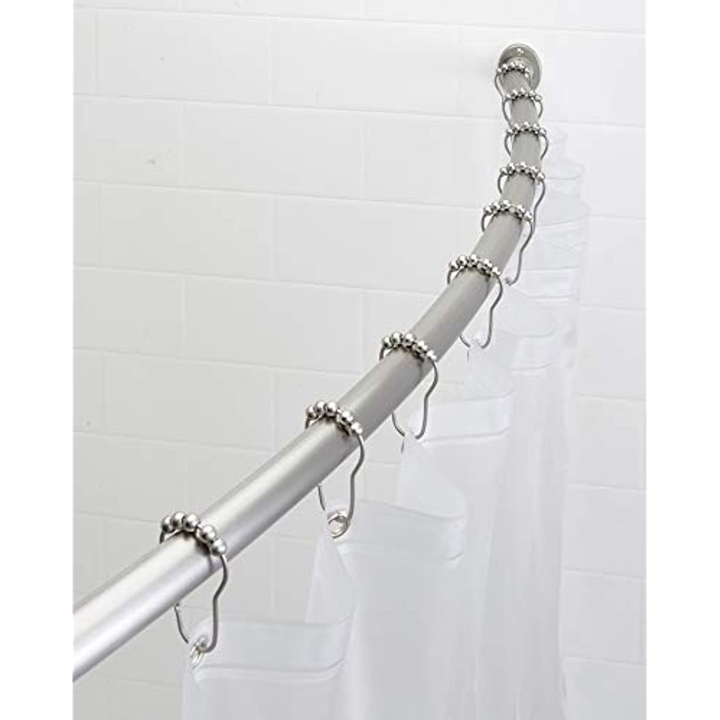 bath bliss Curved Shower Rod Adjustable Length 6 ft, Chrome, 5890-chr-bx