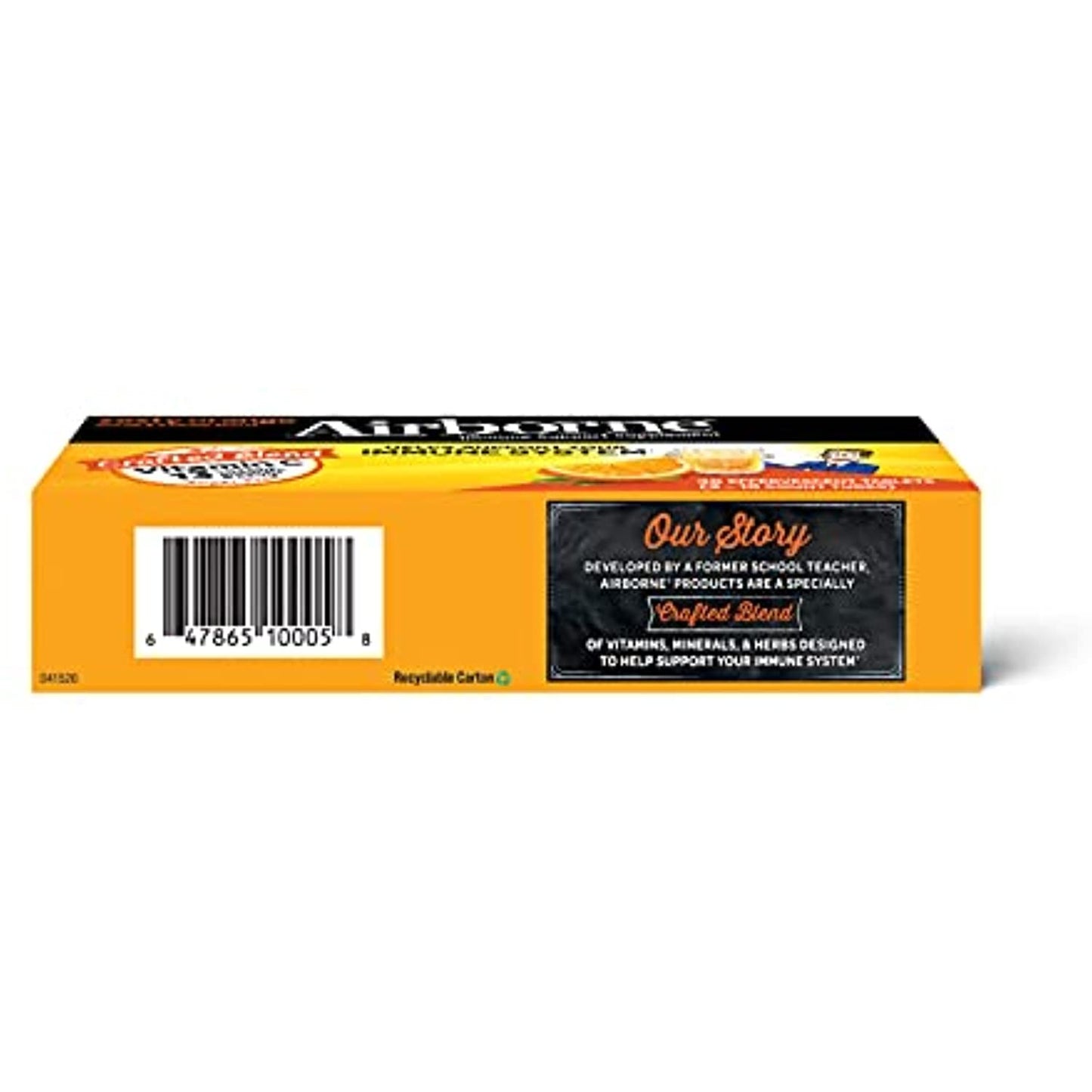 Airborne Vitamin C 1000mg (per serving) - Zesty Orange Effervescent Tablets (36 count in a box), Gluten-Free Immune Support Supplement With Vitamins A C E, ZINC, Selenium, Echinacea & Ginger