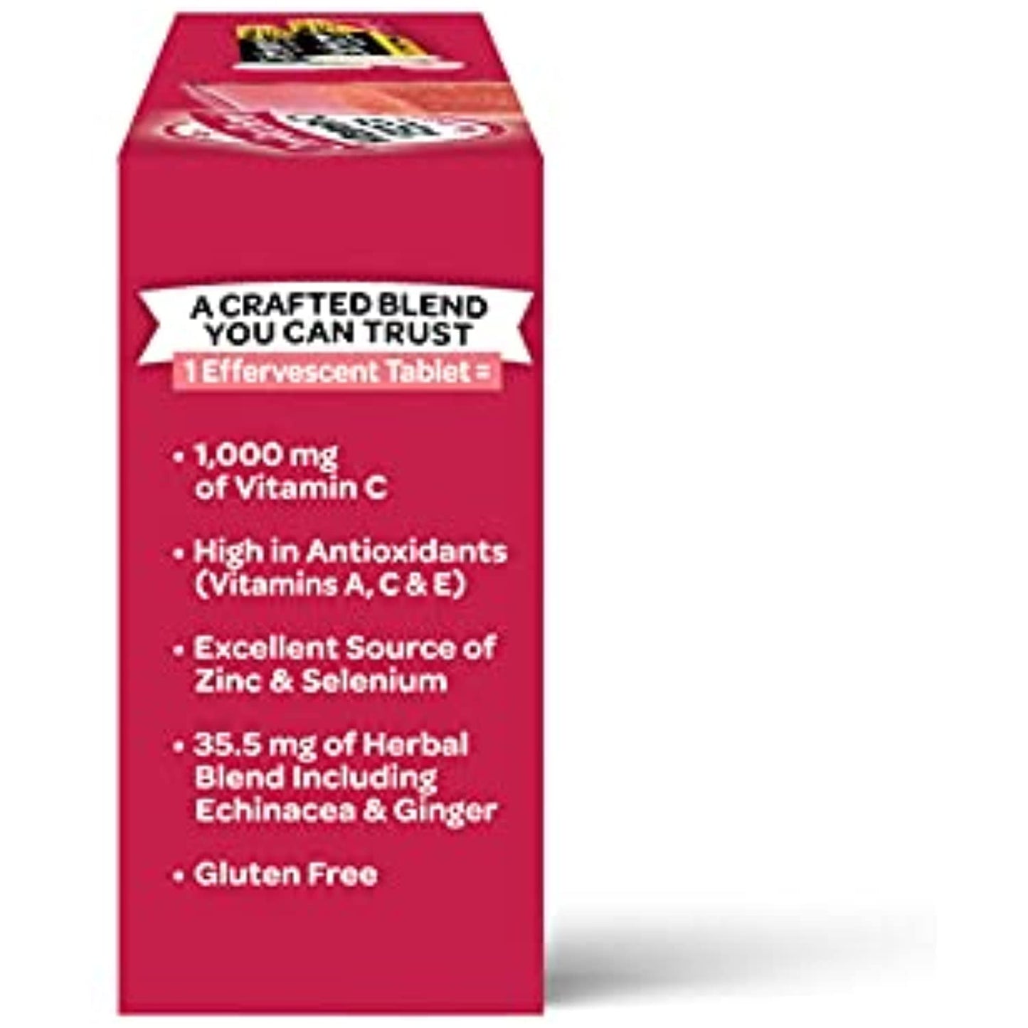 Airborne Vitamin C 1000mg (per serving) - Very Berry Effervescent Tablets (36 count in a box), Gluten-Free Immune Support Supplement, With Vitamins A C E, ZINC, Selenium, Echinacea & Ginger