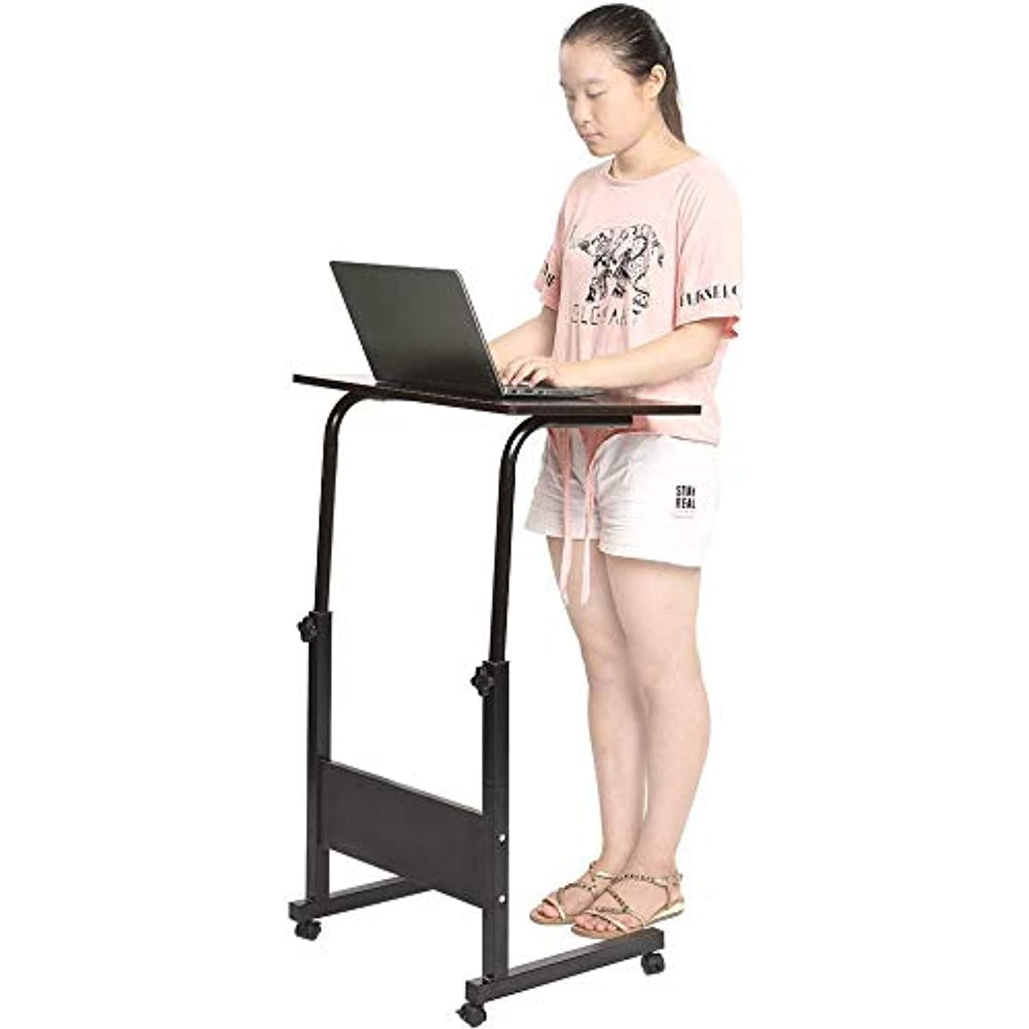 OAK3 Height Adjustable Laptop Desk for Home Office (Black) -OPENBOX-