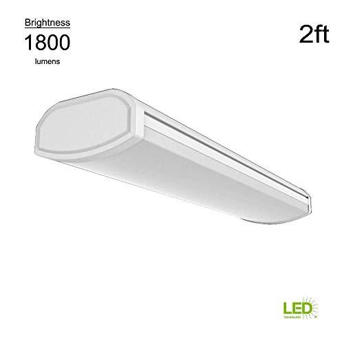 Commercial Electric Low Profile 2 ft. White 1800 Lumens 4000K Integrated LED W..