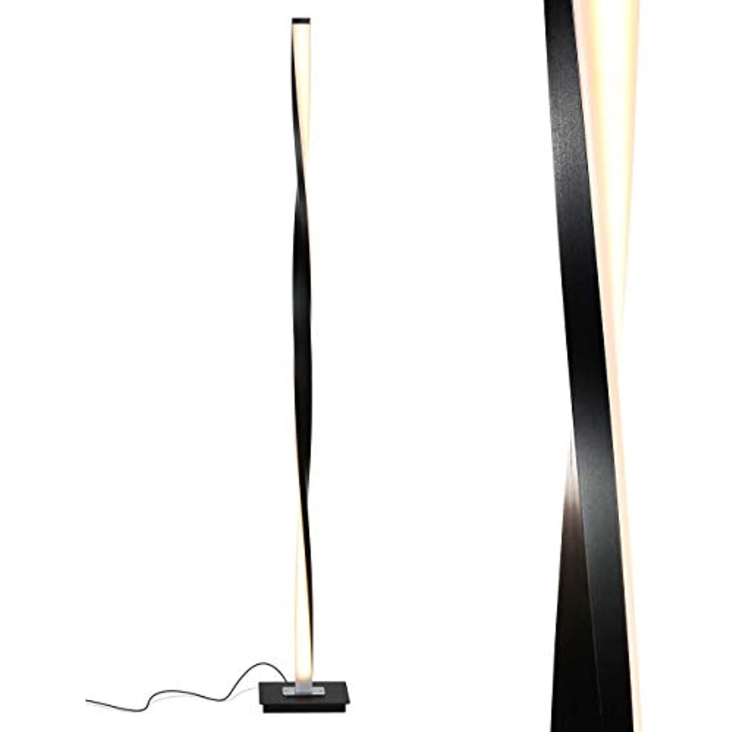 Brightech Helix LED Lamp Floor- Black- Warm White Light/ Dimmable (Open Box)