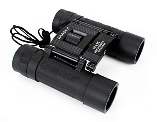 BARSKA Lucid View 10x25 Compact Binoculars (Blue Lens)