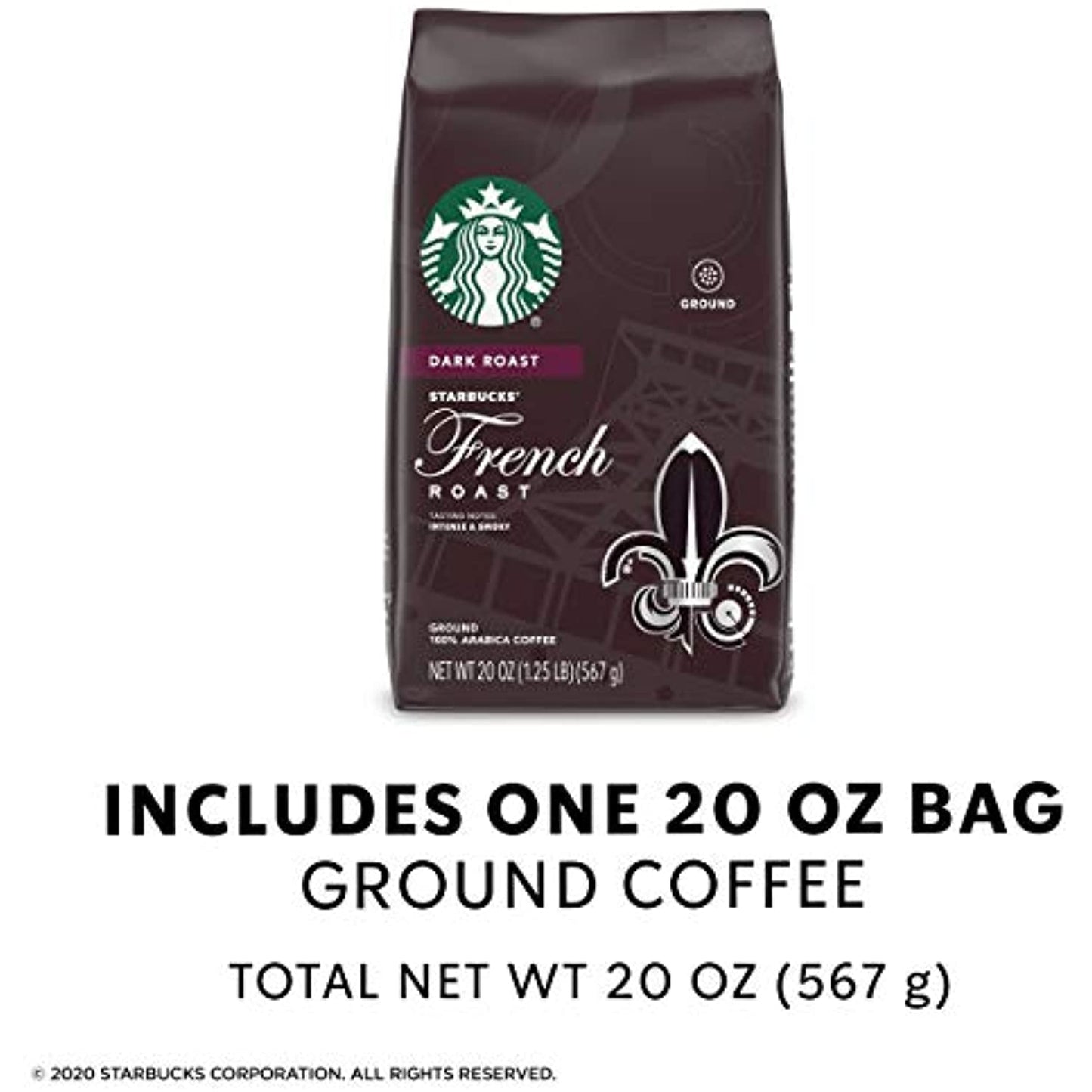 8 PACK 10 LBS Starbucks French Dark Roast Ground Best Before December 2020