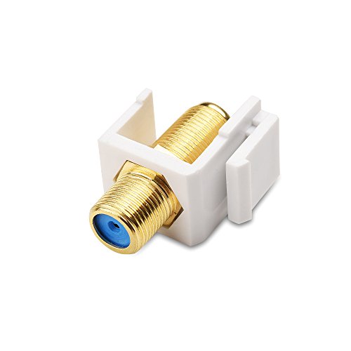 Cable Matters 5 Pack RG6 Keystone Jack Insert, Coaxial Keystone Jack Insert
