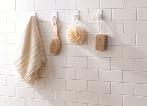 VELCRO Brand "HANG"ables Removable Wall Hooks Small, Holds 1 lb., White, 4-Pack