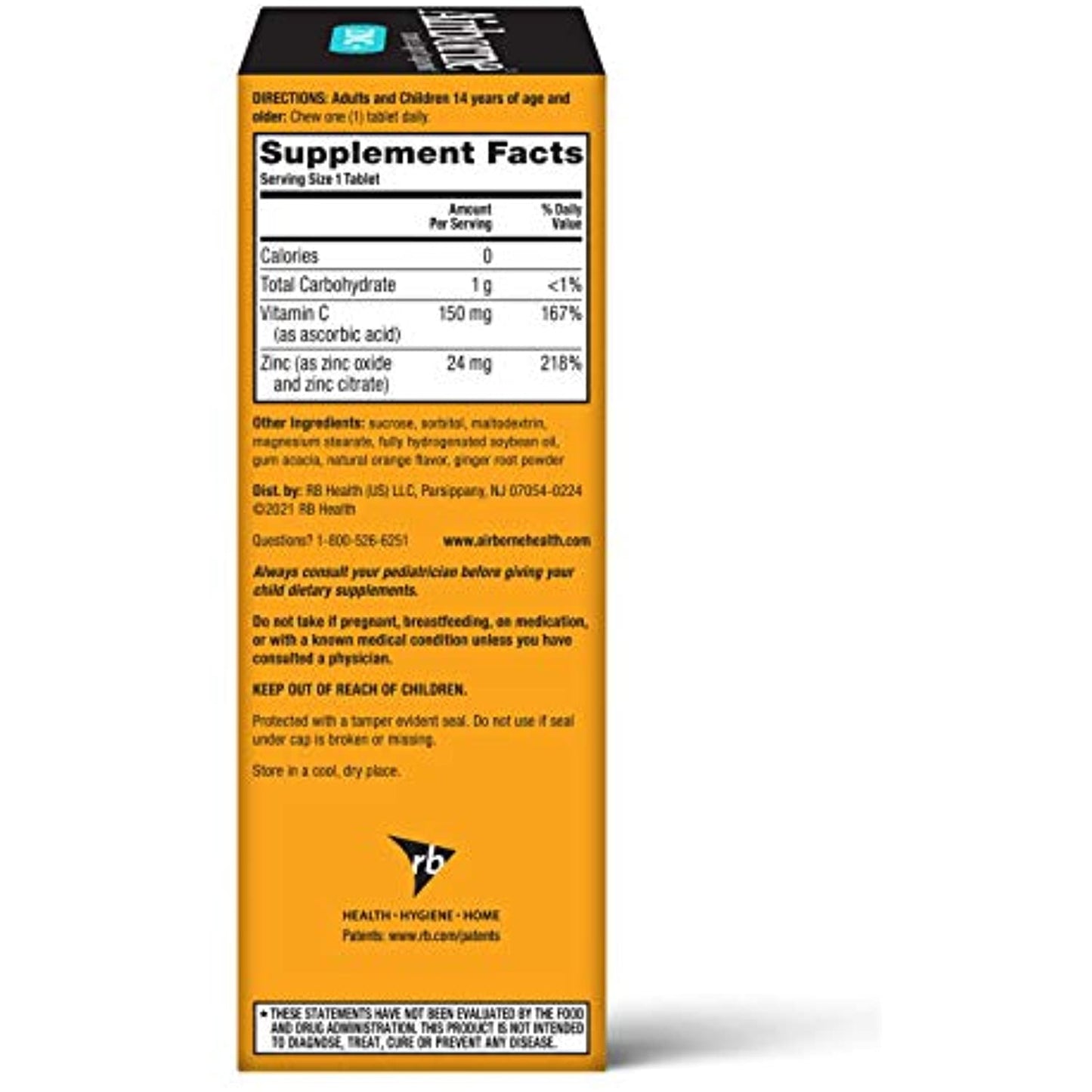 Arborne Immune System Support Chewables Zinc Vitamin C 32ct New in Box 01/2023