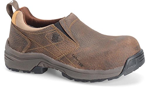 Carolina Boots: Women's Composite Toe Brown Slip-On Work Shoes LT251-7W