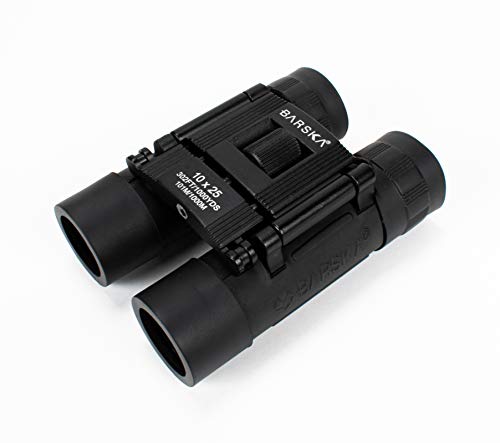 BARSKA Lucid View 10x25 Compact Binoculars (Blue Lens)