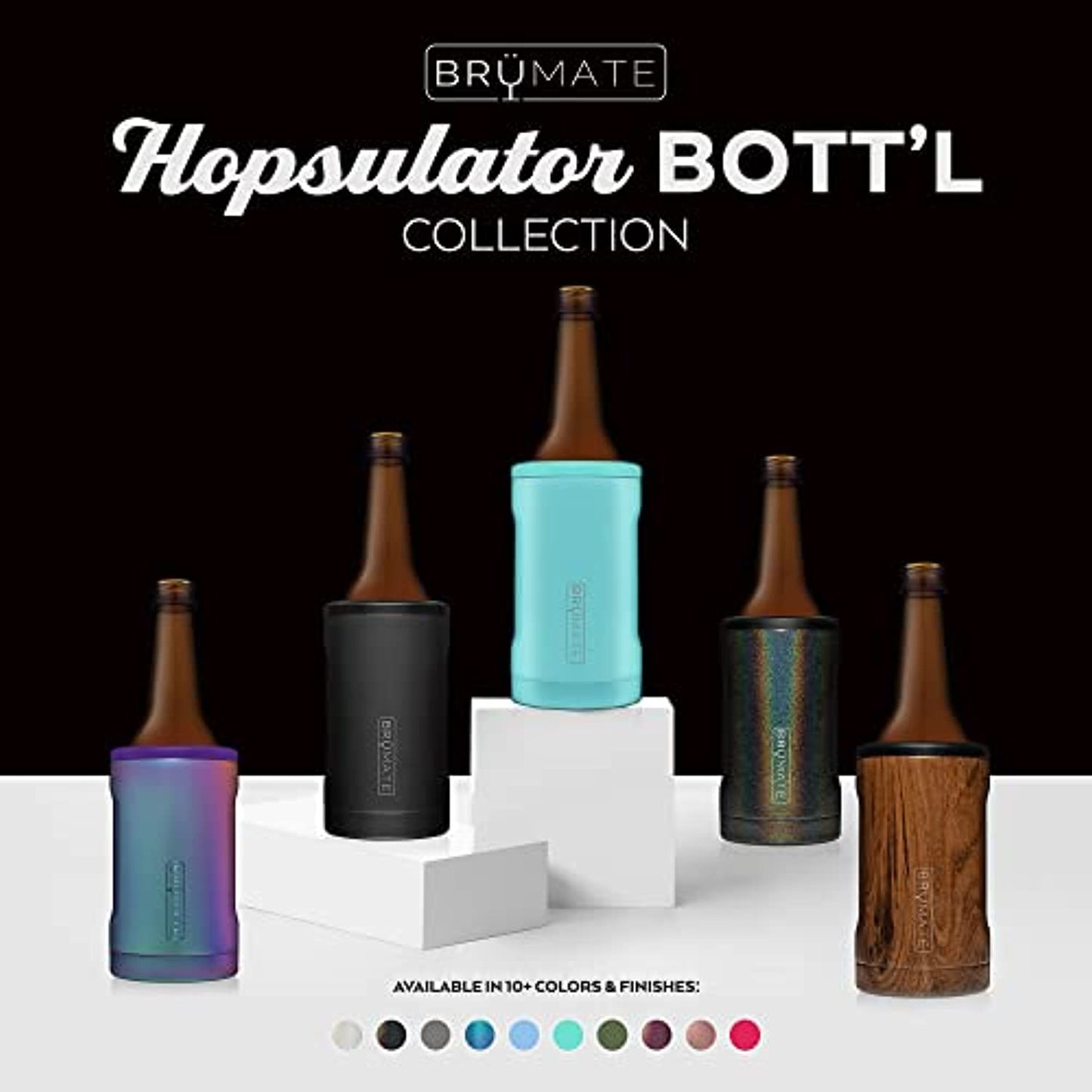 Brumate Hopsulator Bott’l Cooler in Glitter white