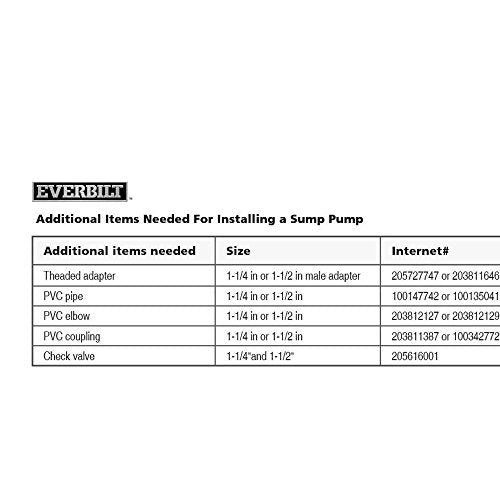 Everbilt 3/4 HP Professional Sump Pump PSSP07501VD