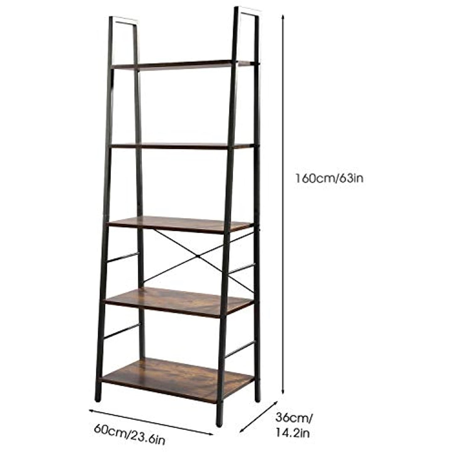 5-Tier in Rustic Brown LADDER SHELF (preowned- Excellent Condition)