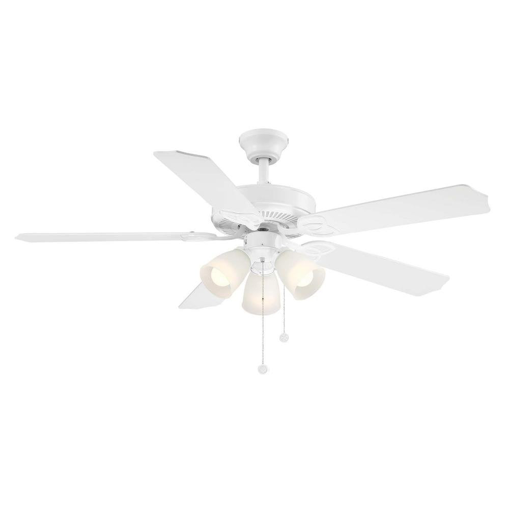 Brookhurst YG268-WH 52 in. White Ceiling Fan with Light Kit