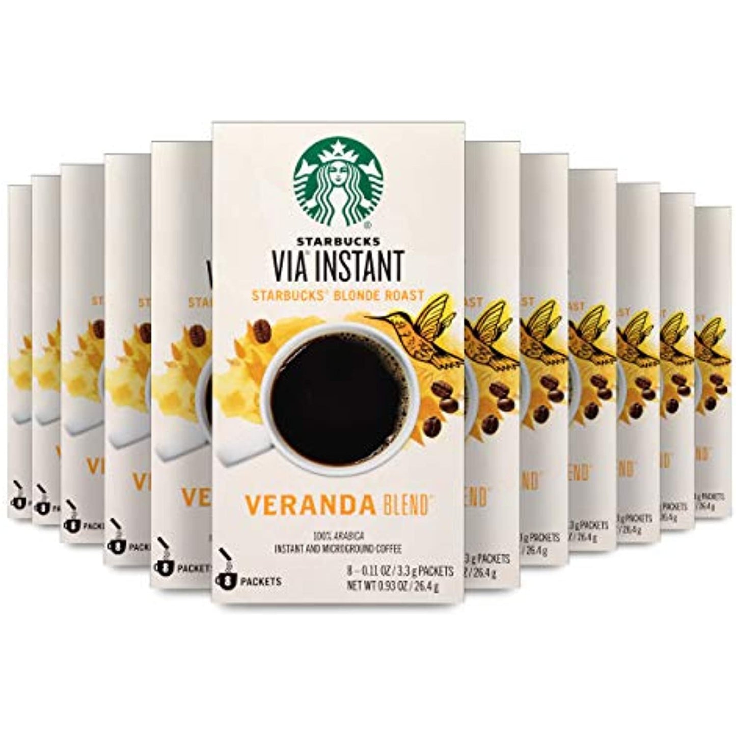 72 COUNT Starbucks VIA Veranda Instant Coffee Blonde Roast READ DESCRIPTION