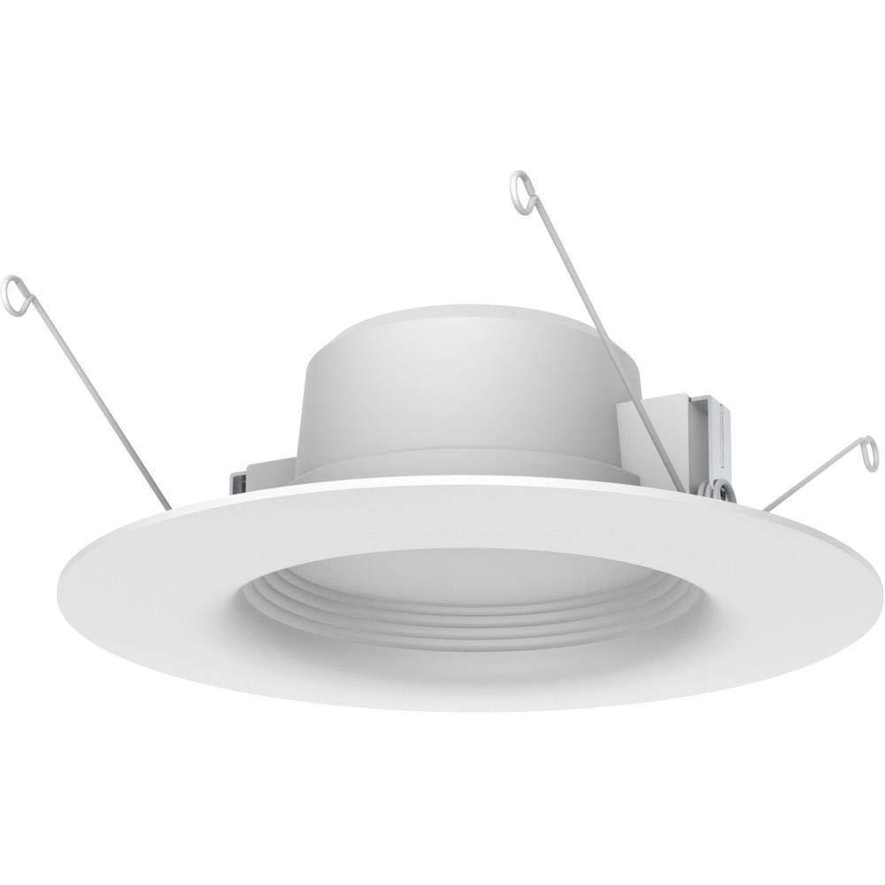 EcoSmart 65-Watt Equivalent Daylight 6 in. Downlight White Integrated Dimmable LED Recessed Trim (3)