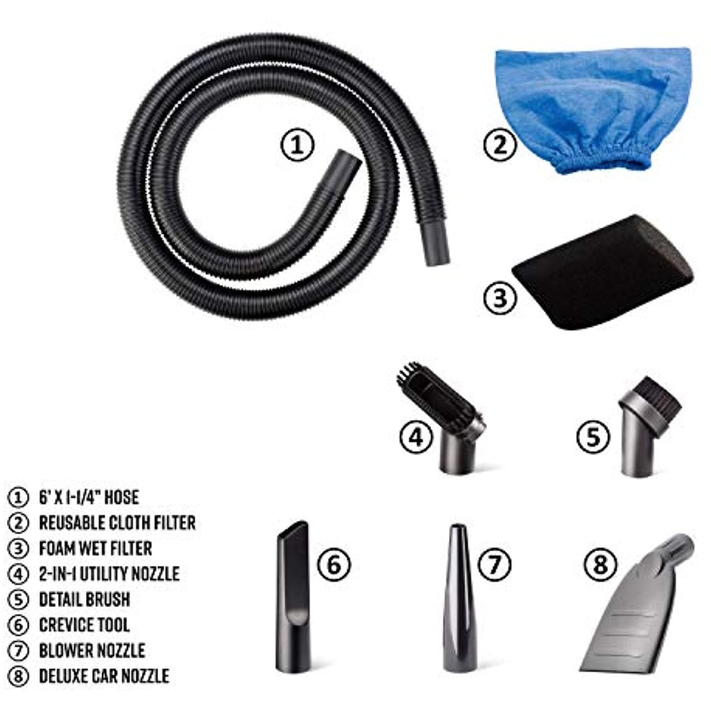 Armor All, AA255 , 2.5 Gallon Wet/Dry Utility Shop Vacuum- MISSING HOSE-