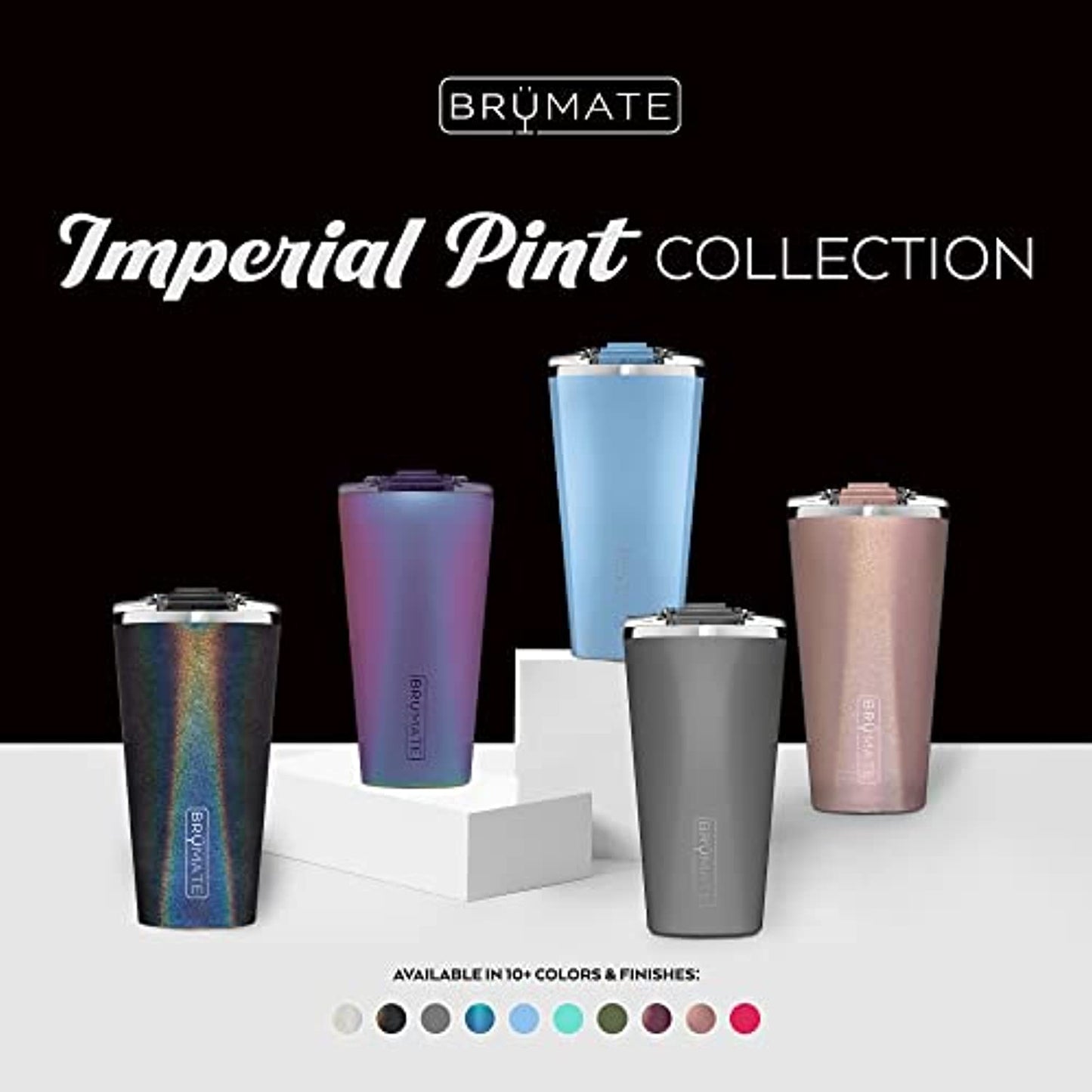 BrüMate Imperial Pint - 20oz 100% Leak-Proof Insulated Tumbler with Lid - Double
