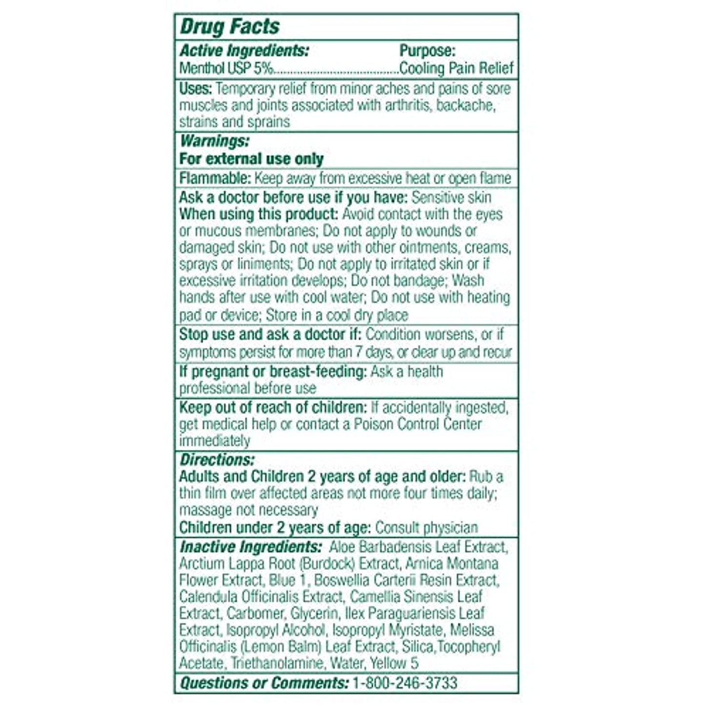 Biofreeze Professional Pain Relief Gel, 4 oz. Tube, Green, Pack of 3