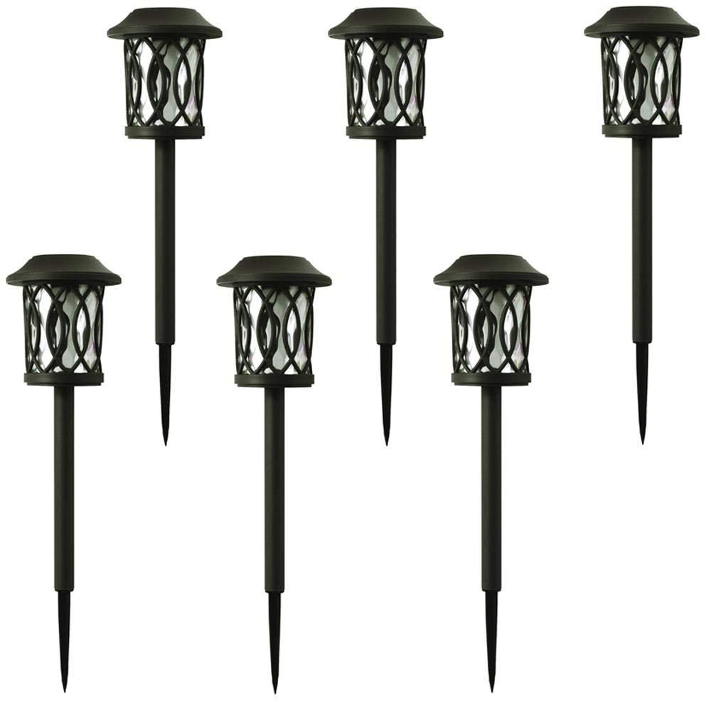 Hampton Bay Solar Bronze Outdoor Integrated LED 3000K 6-Lumens Landscape Pathway Light (6-Pack)