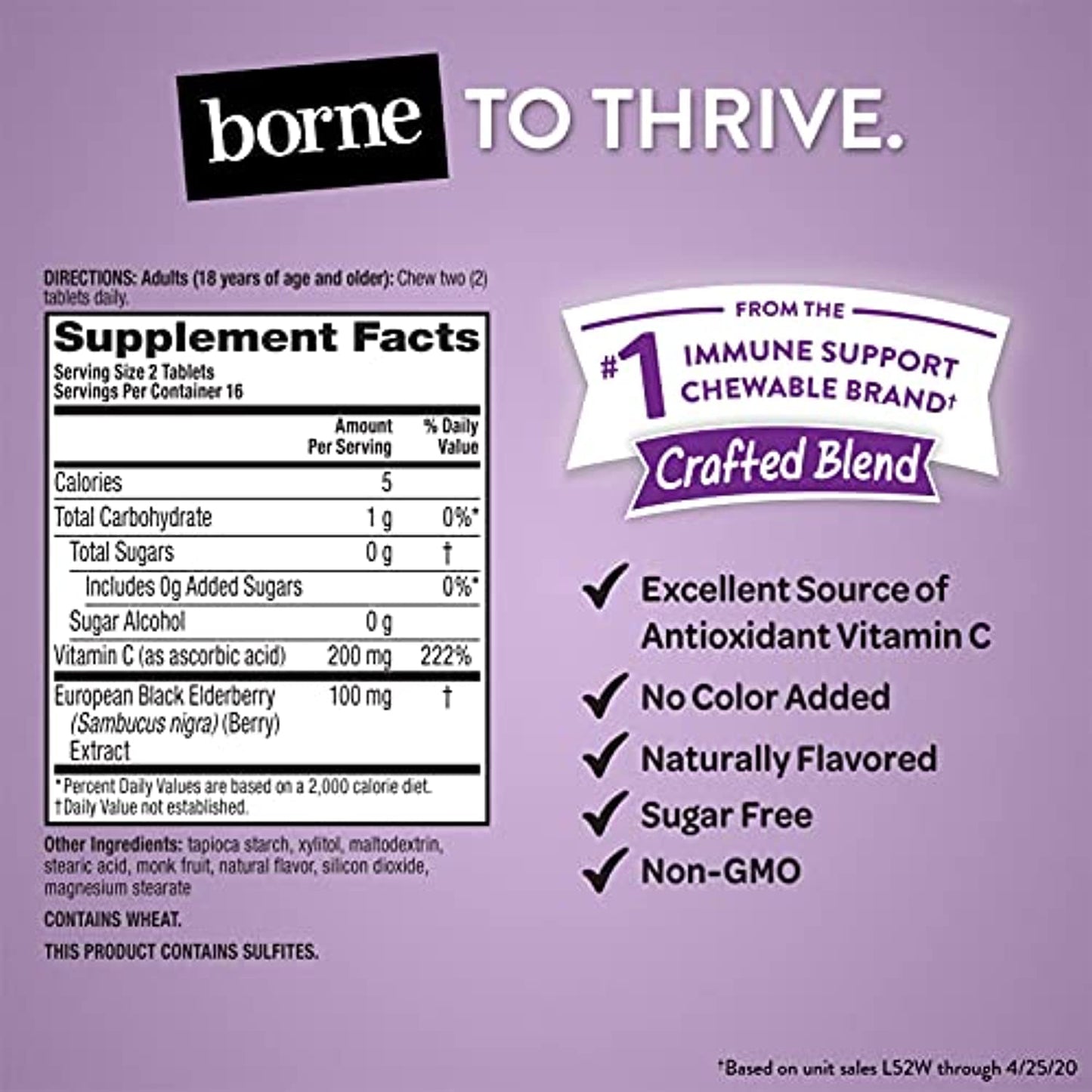 Airborne Immune Support Supplement Elderberry Flavor 32 Chews Tablets 6/2023