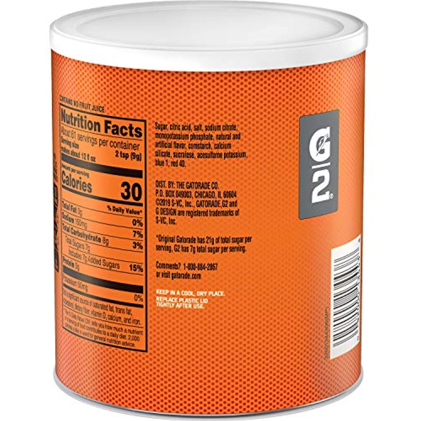 6 PACK Gatorade Thirst Quencher Powder, G2 Low Calorie, Grape, 19.4 Ounce 8/2021