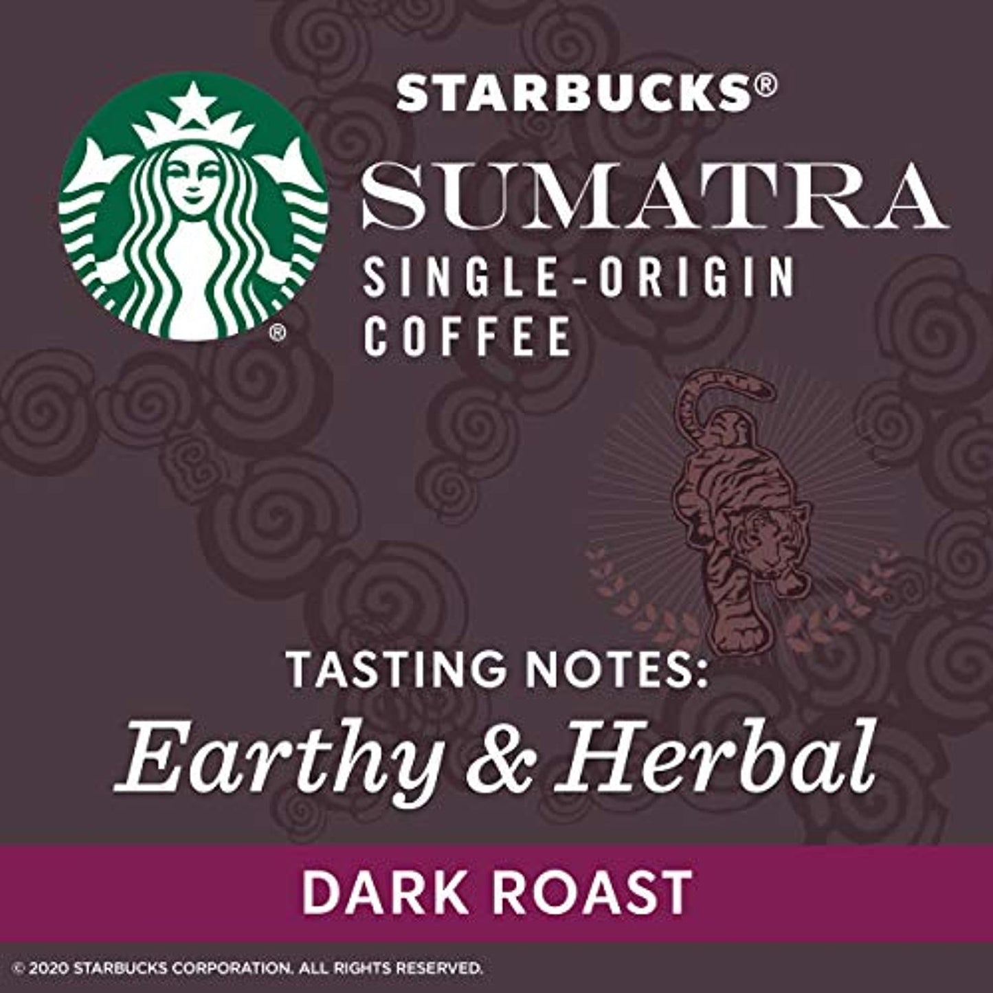 6 PACK Starbucks Sumatra Dark Roast Ground Coffee Best Before 10/2021