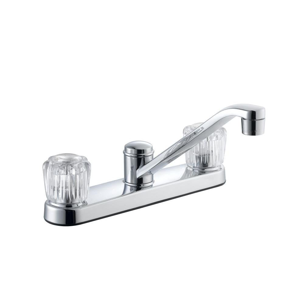 Glacier Bay 67099-0A01 Aragon 2-Handle Standard Kitchen Faucet in Polished Chrome