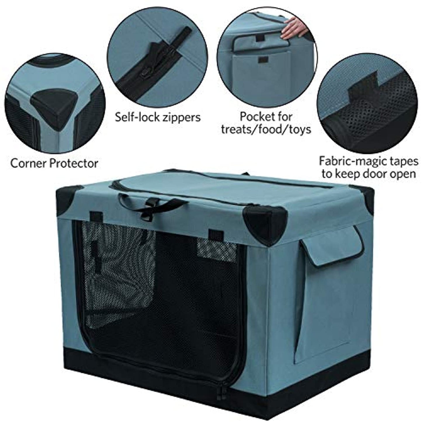 Akinerri Folding Soft Dog Pet Crate Kennel (*OPEN BOX*)