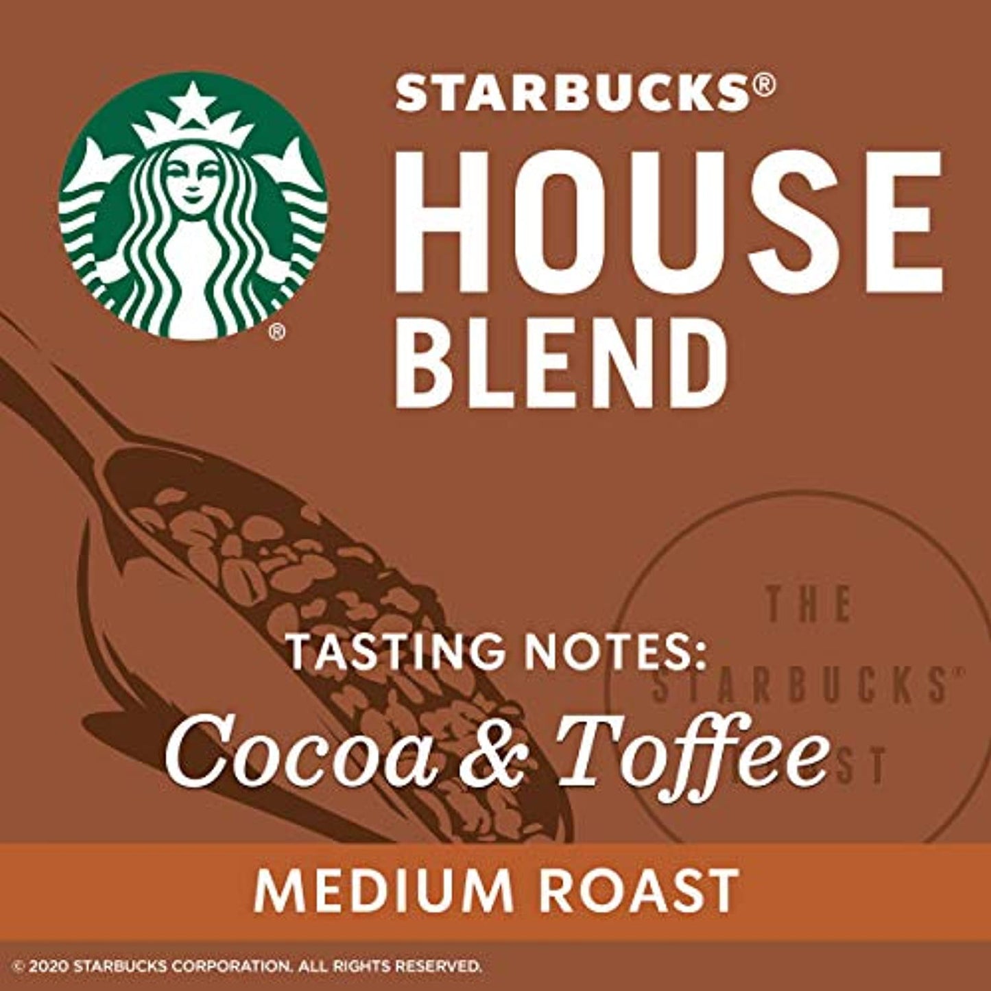 Starbucks Medium Roast K-Cup Coffee Pods House Blend for Keurig Brewers 6 boxes (60 pods total)