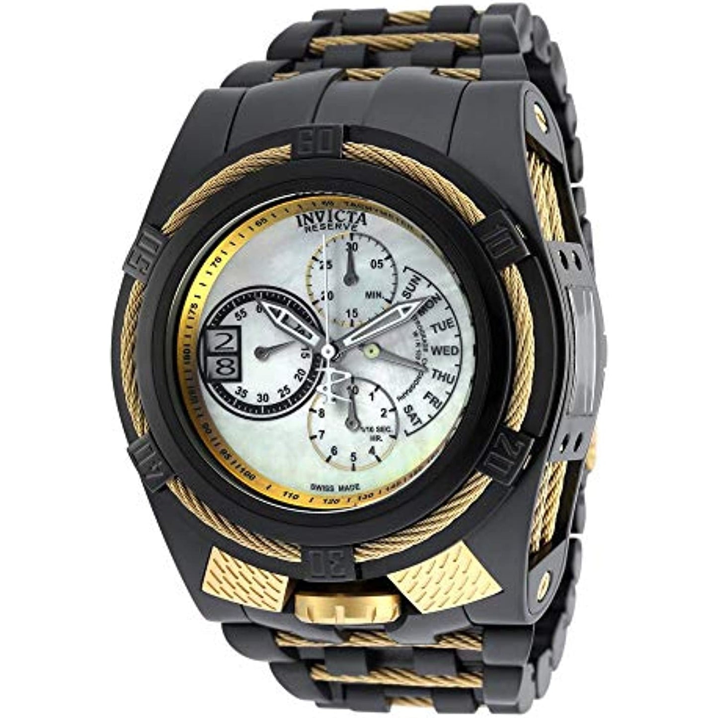 Invicta 19422 Reserve 56mm Bolt Zeus Tria Swiss Quartz Bracelet Watch NO BOX