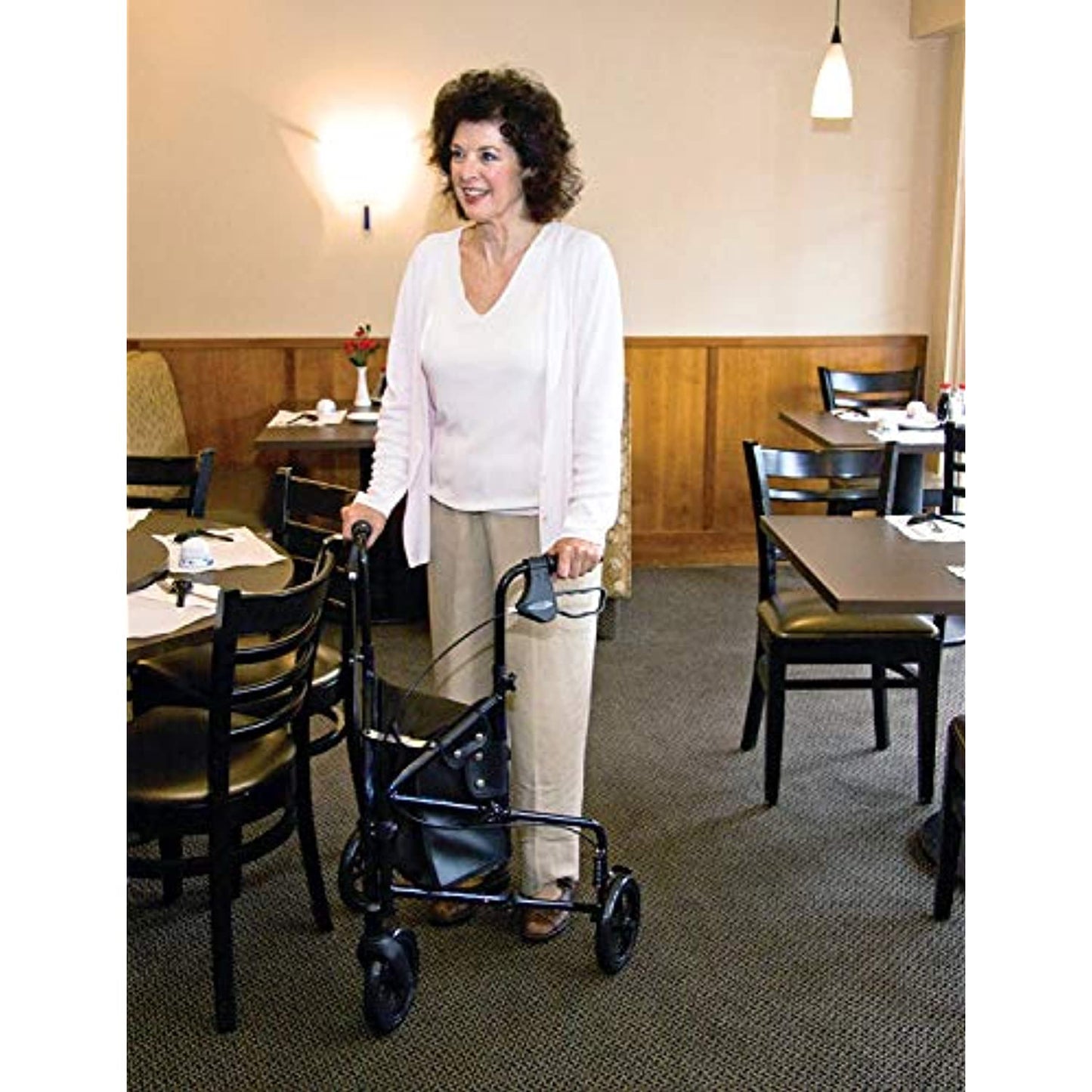 Trio Rolling Walker-with Adjustable height/ large storage bag- by CAREX -*USED*
