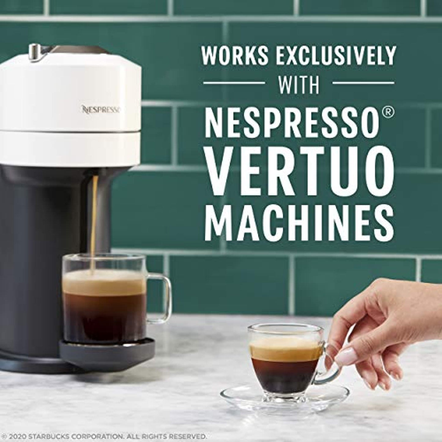128 COUNT Starbucks Caffe Verona for Nespresso Vertuo Capsules READ DESCRIPTION
