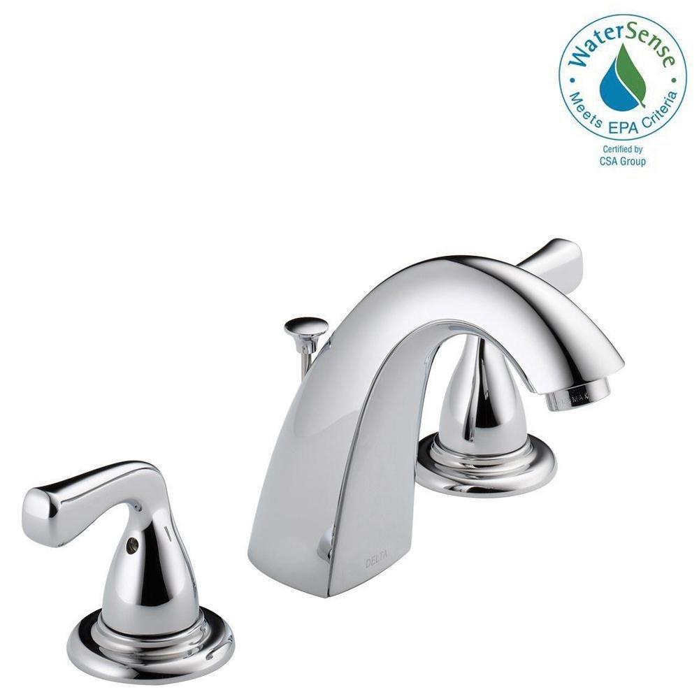 Delta Foundations 8 in. Widespread 2-Handle Bathroom Faucet in Chrome