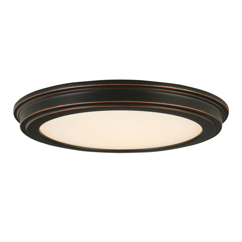 Commercial Electric JJU3011L/ORB 24W Oil Rubbed Bronze LED Ceiling Light 2pk