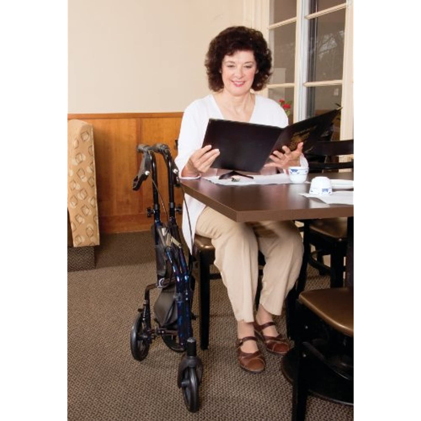 Trio Rolling Walker-with Adjustable height/ large storage bag- by CAREX -*USED*