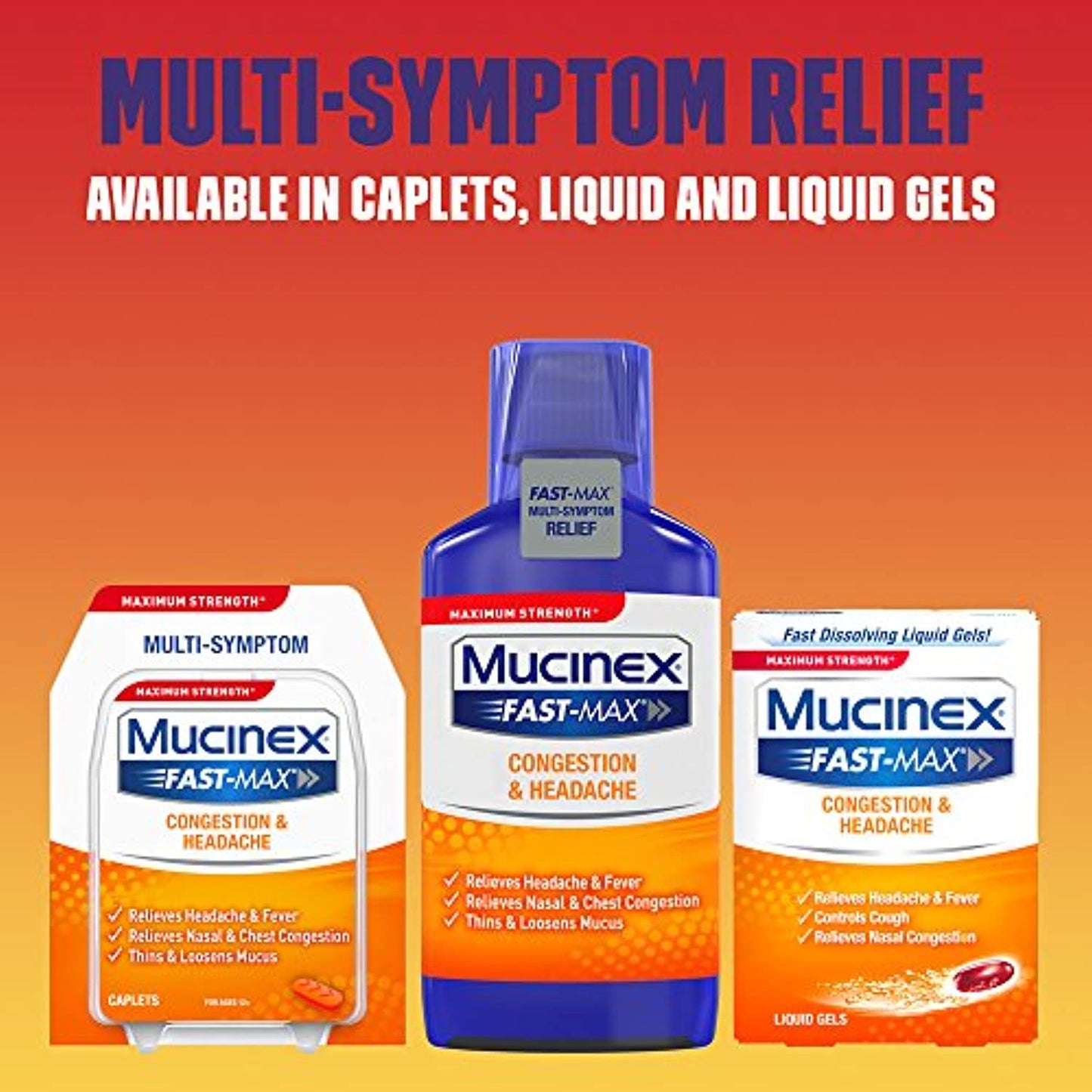 4 pack Mucinex Fast-Max Max Strength (16ct) EXP 12/2021
