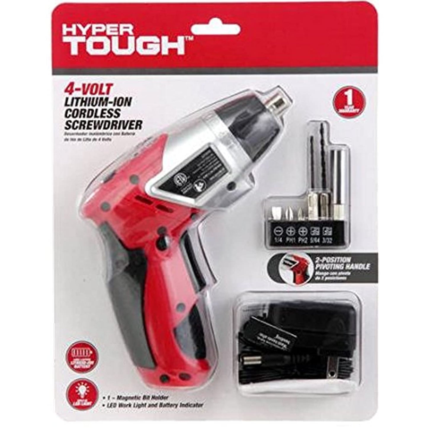 Hyper Tough 4-Volt Lithium-ion Cordless Power Screwdriver - NEW