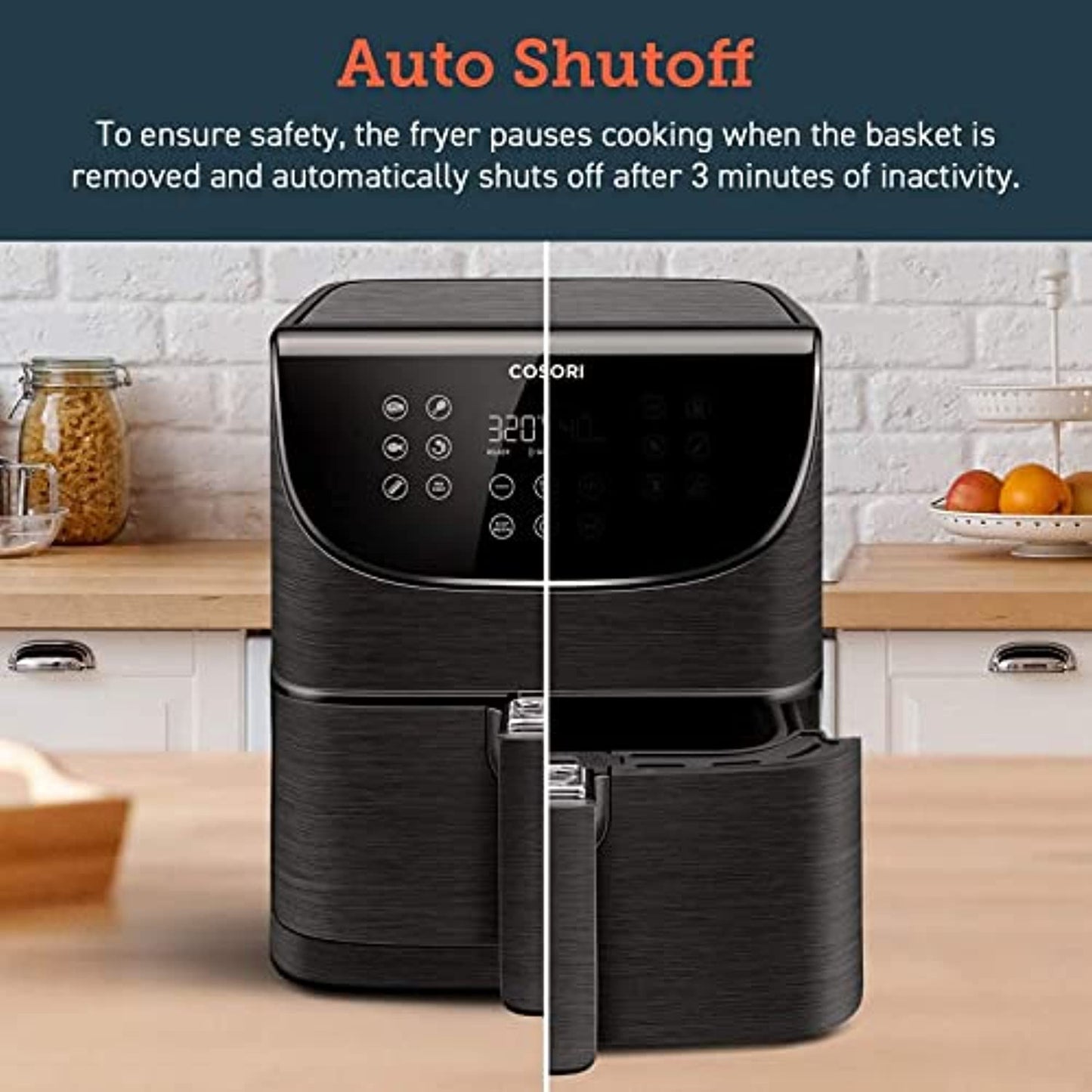 COSORI Air Fryer Oven Combo 5.8QT Max Xl Large Cooker Black